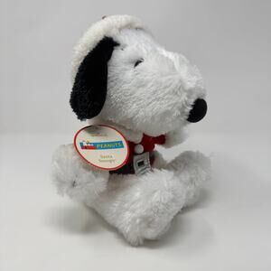 Hallmark Peanuts Christmas Santa Snoopy 8" Plush Stuffed Animal with Tags